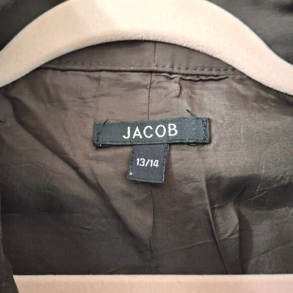 Womens Peplum Utility Jacket Sz 13/14 Brown Smart Cotton - Picture 14 of 16